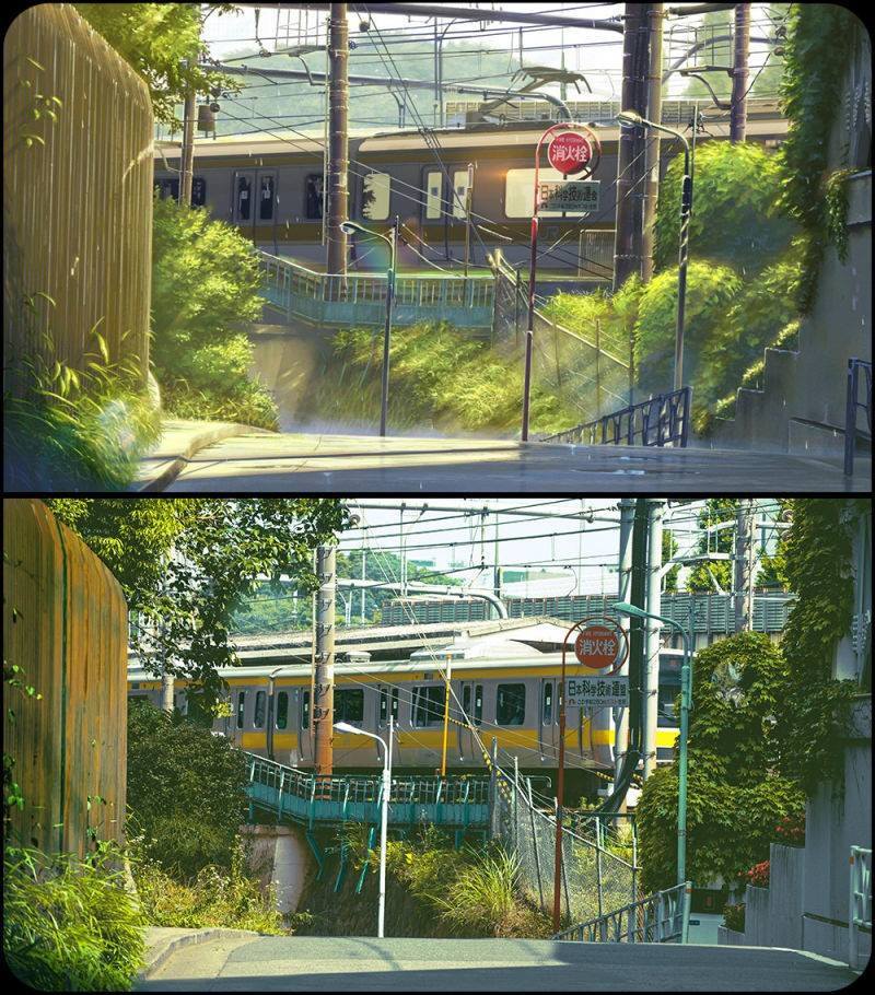 애니메이션 장면들의 실제 모습들 | 인스티즈