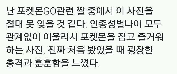 포켓몬GO 관련 사진중 제일 훈훈한 사진.twt | 인스티즈