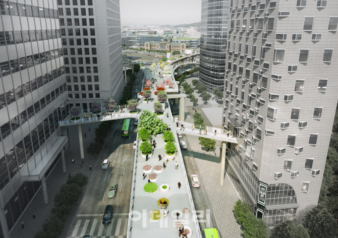 서울역 7017 프로젝트 서울역고가 공원화 기본설계안 조감도 | 인스티즈