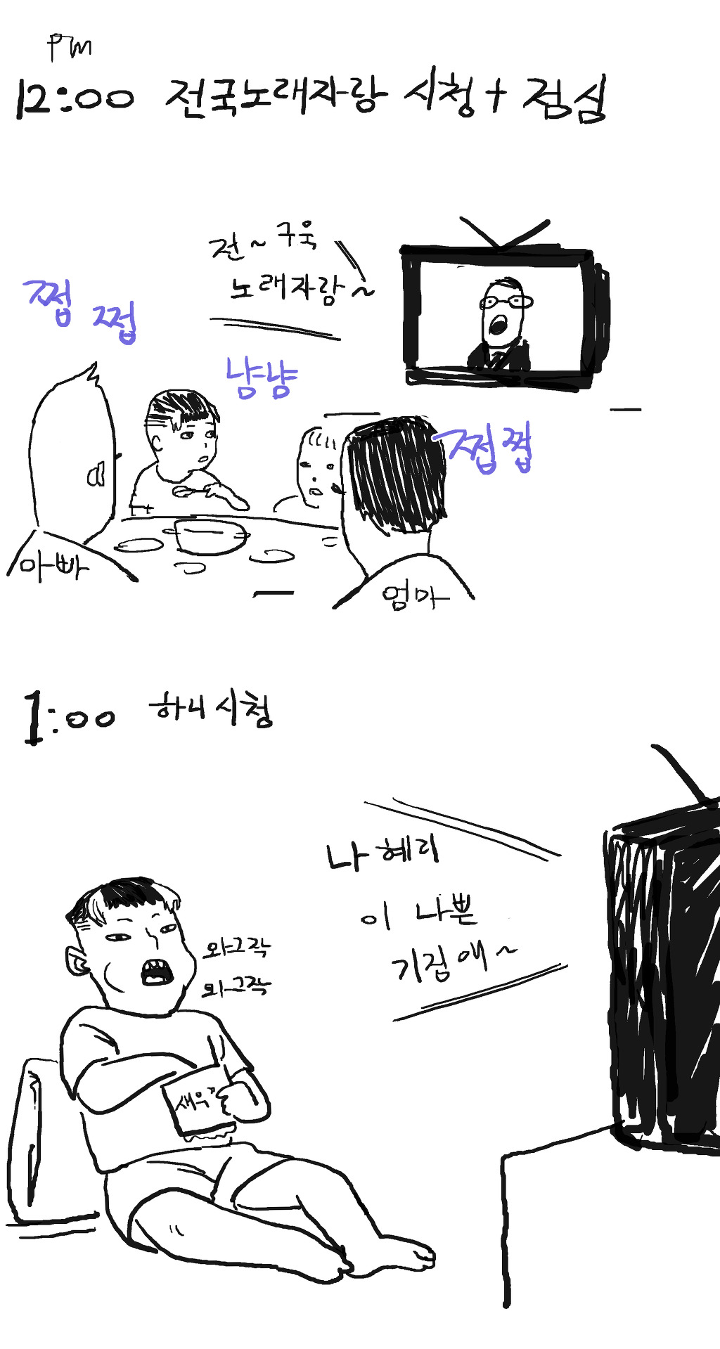 90년대생 초딩시절 일요일 흔한일과 (나와 같다며언~) | 인스티즈