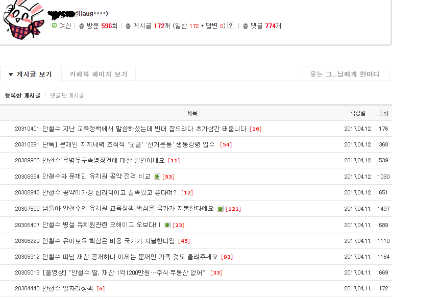 맘카페 안철수 댓글요원의 작성글.jpg | 인스티즈
