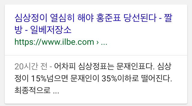 일베의 마지막 희망이 된 심상정? | 인스티즈