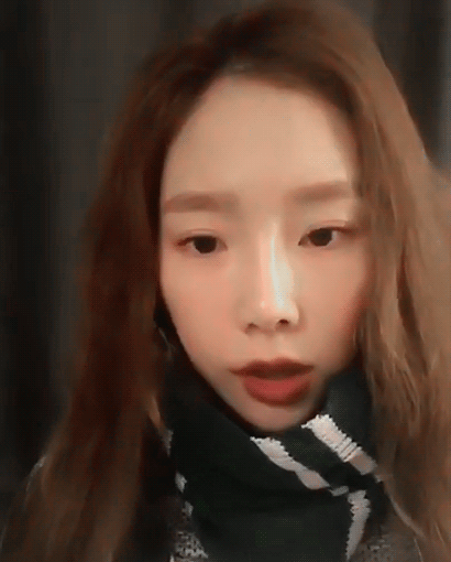 어제자 태연 인스타 라이브 짤.gif | 인스티즈