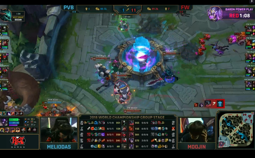 [LOL] 2018 롤드컵 그룹 스테이지 / 대회 첫날 3경기,"PVB(베트남) vs FW(대만)"- 경기결과 | 인스티즈