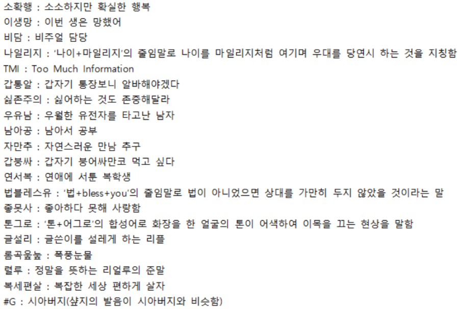 2018년 신조어 능력 평가 | 인스티즈